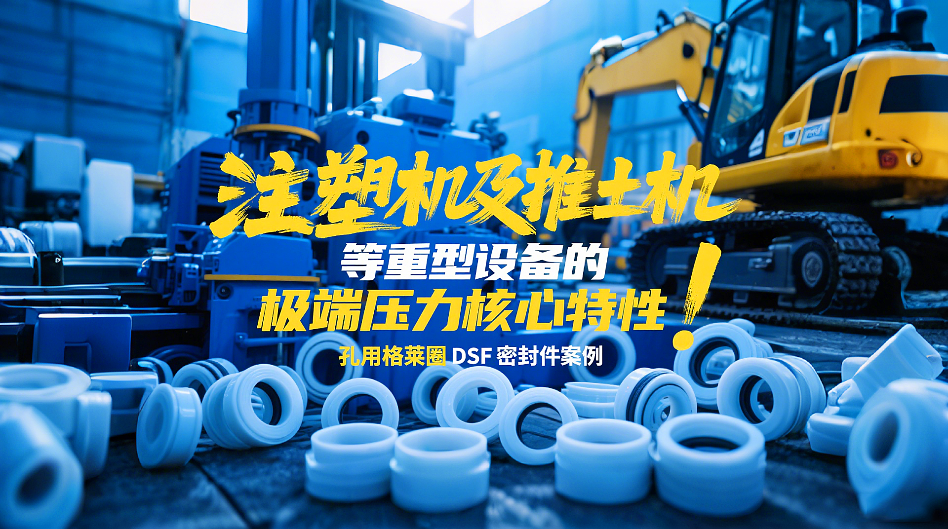 孔用格萊圈DSF密封圈丨注塑機及推土機等重型設備的極端壓力核心特性！