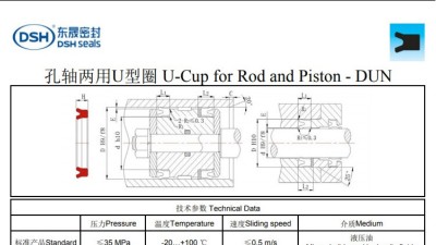 孔軸兩用U型圈DUN規格尺寸表