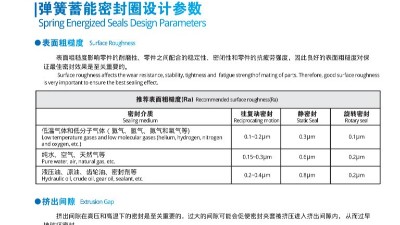 <i style='color:red'>唇形密封圈泛塞封蓄能密封圈</i>設計參數