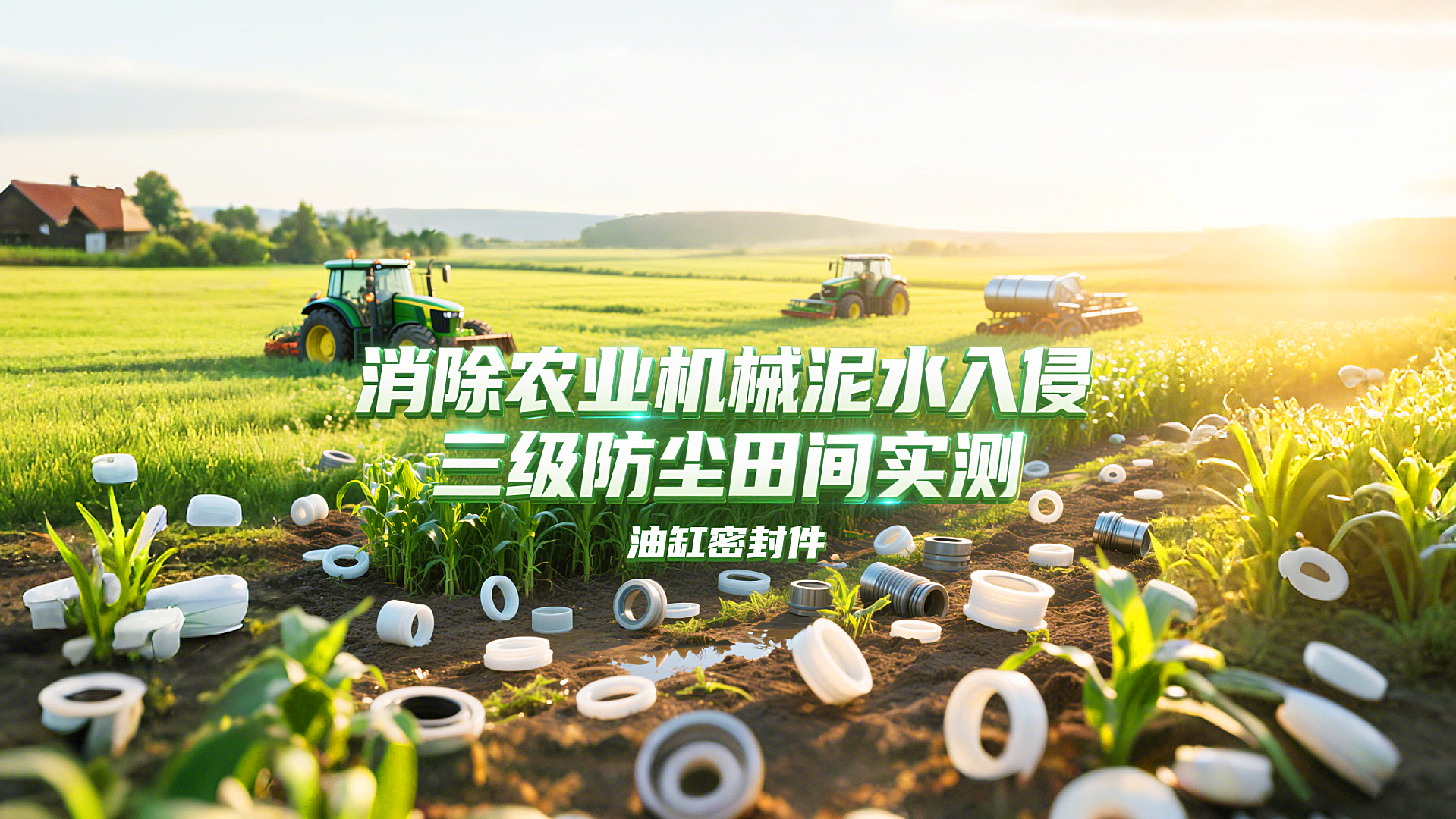 消除農業機械泥水入侵！三級防塵<i style='color:red'>油缸密封件</i>田間實測通過