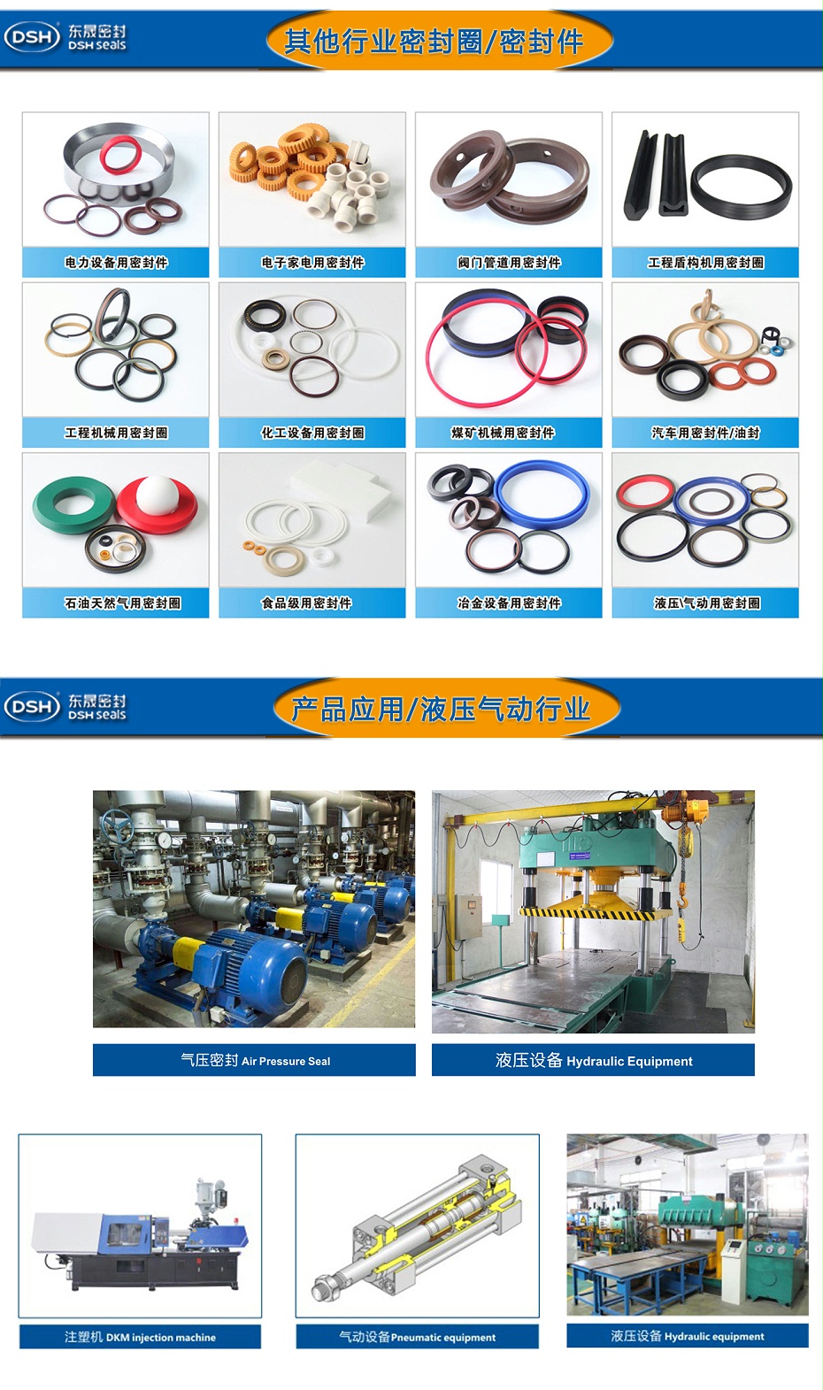 油封密封圈應用行業